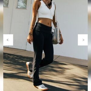 NWT Free People Never Better Foldover Black Leggings